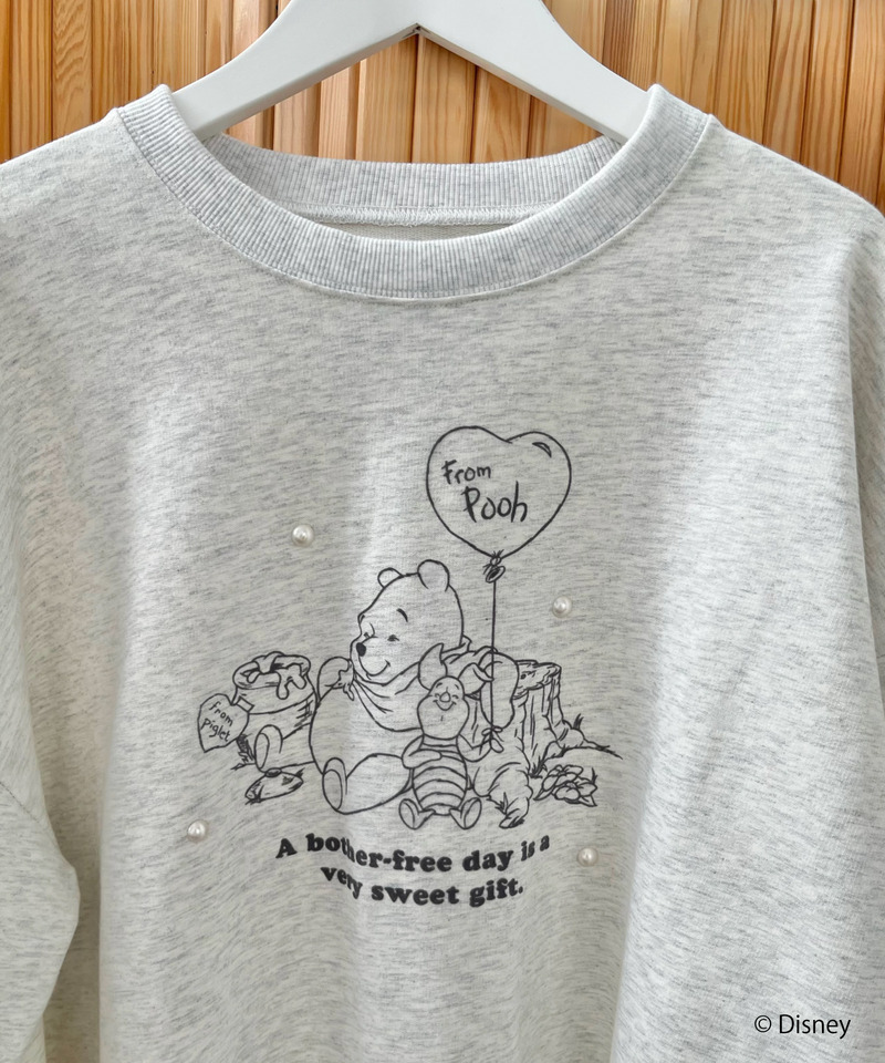 【Disney】くまのプーさん/プリントロンT 詳細画像 ライトグレー 24