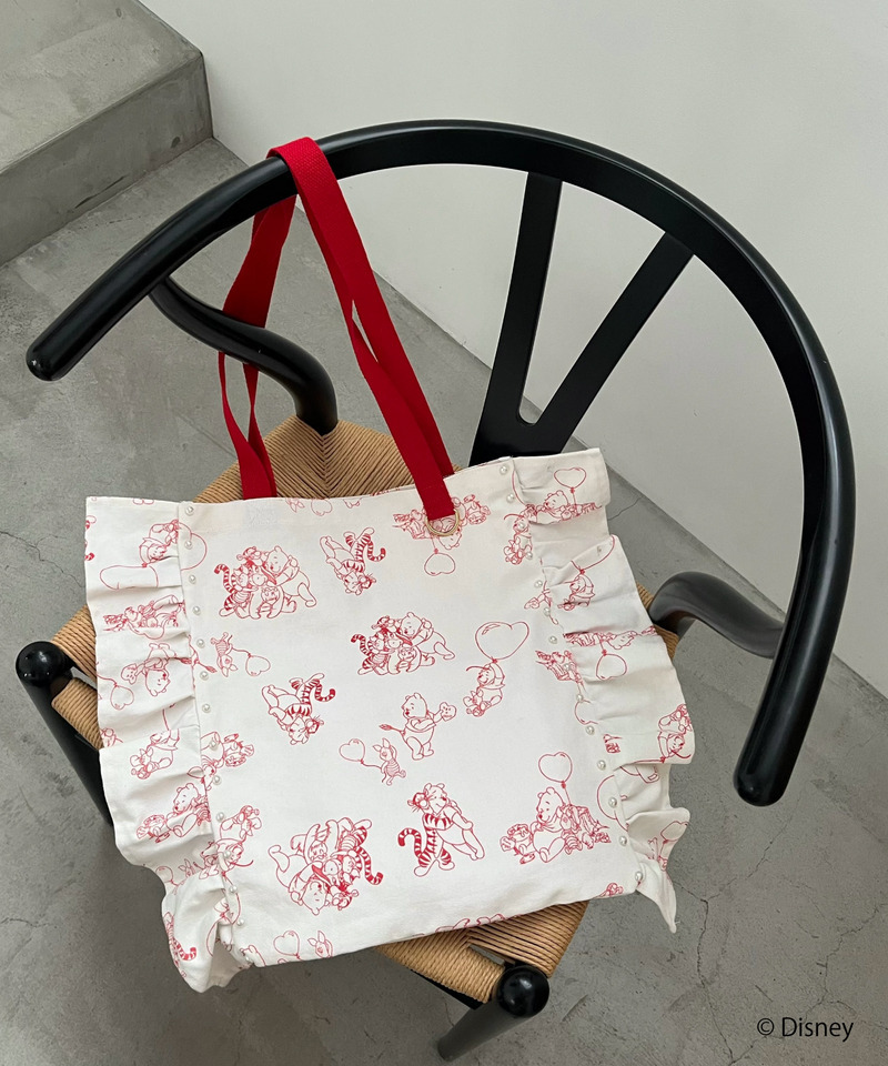 【Disney】くまのプーさん/フリルトートバッグ 詳細画像 オフホワイト 17