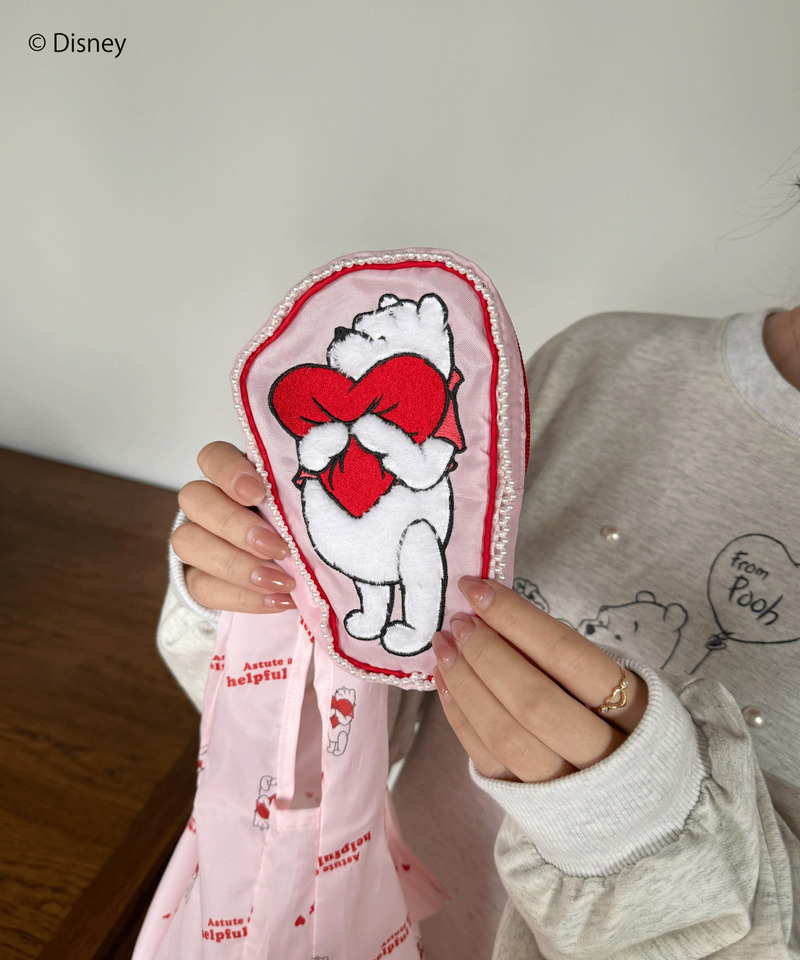 【Disney】くまのプーさん/エコバッグ付きラブリーポーチ 詳細画像 ピンク 5