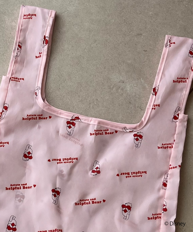 【Disney】くまのプーさん/エコバッグ付きラブリーポーチ 詳細画像 ピンク 7