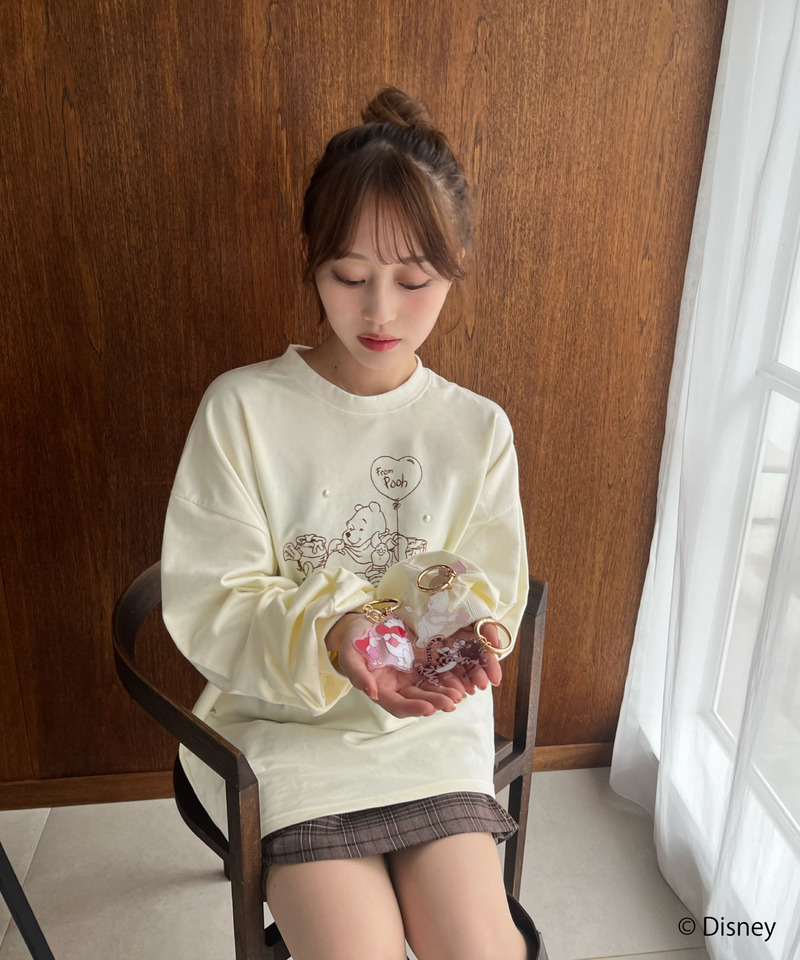 【Disney】くまのプーさん/ラブリーアクリルキーホルダー 詳細画像 ベージュ 2