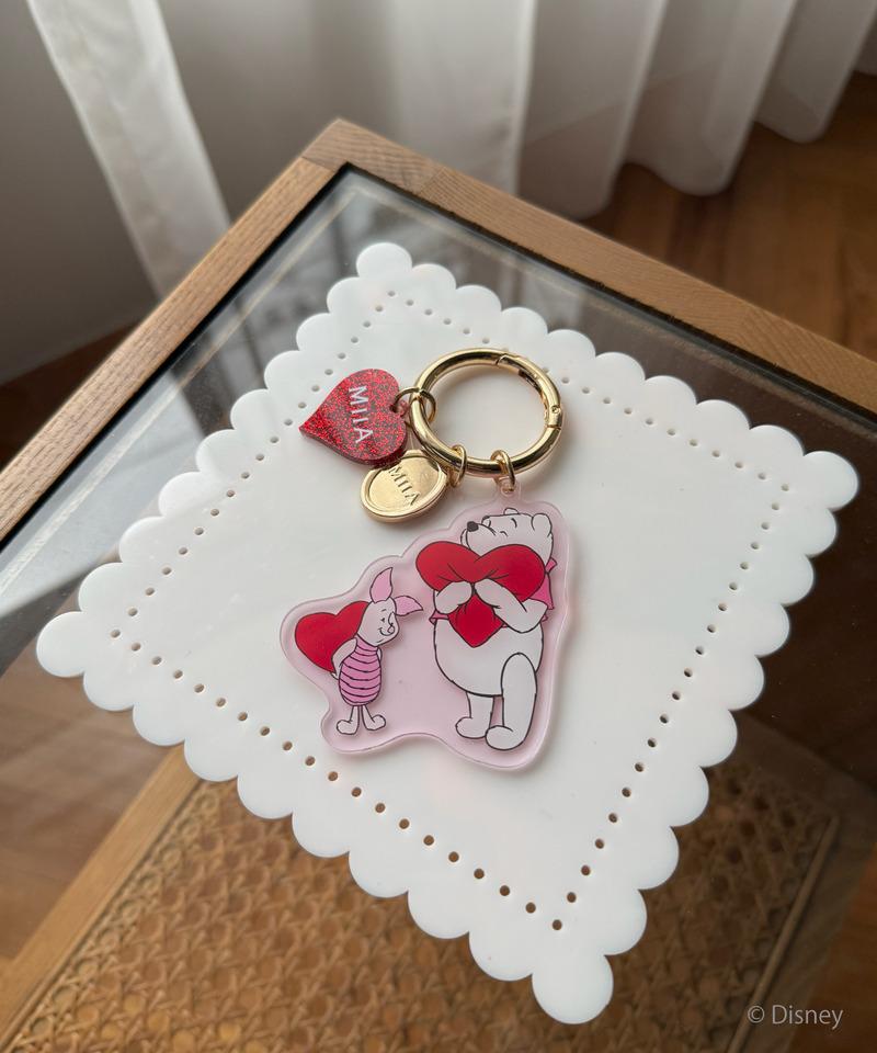 【Disney】くまのプーさん/ラブリーアクリルキーホルダー 詳細画像 ピンク 1