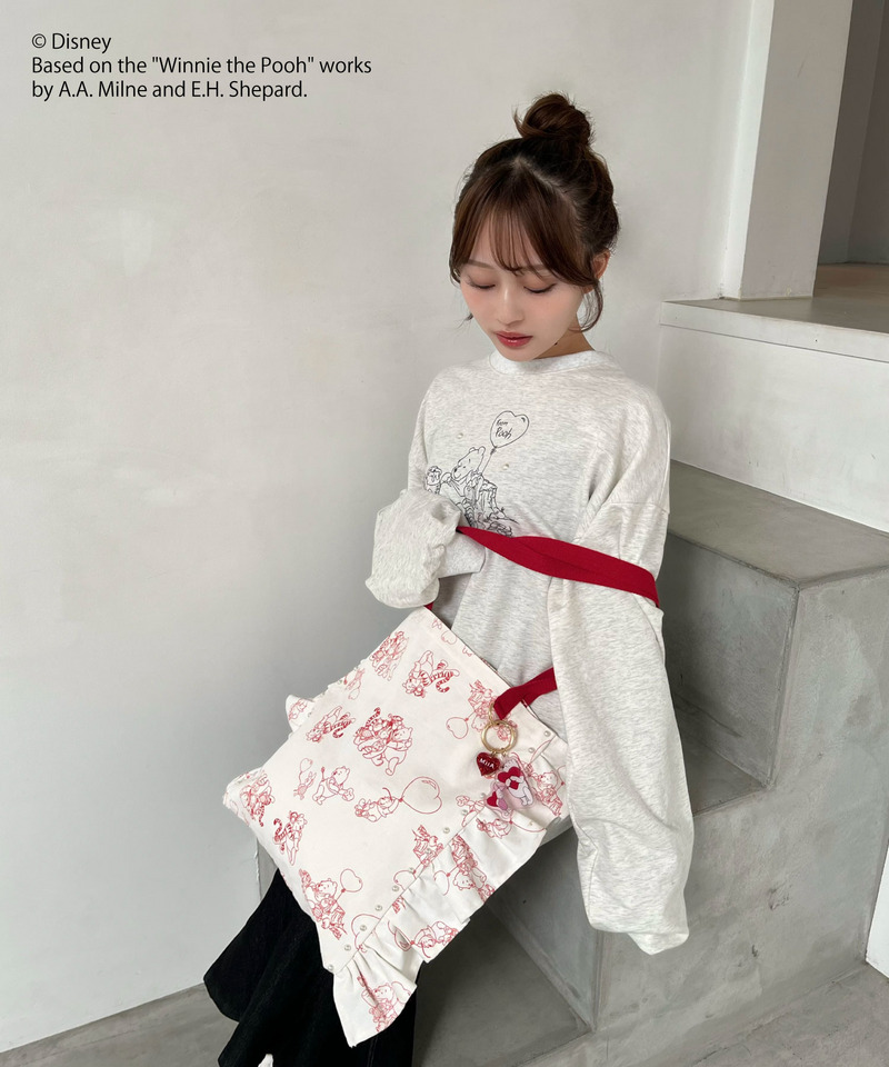 【超ときめき♡宣伝部 菅田愛貴様 着用】【Disney】くまのプーさん/ラブリーアクリルキーホルダー 詳細画像 ピンク 10