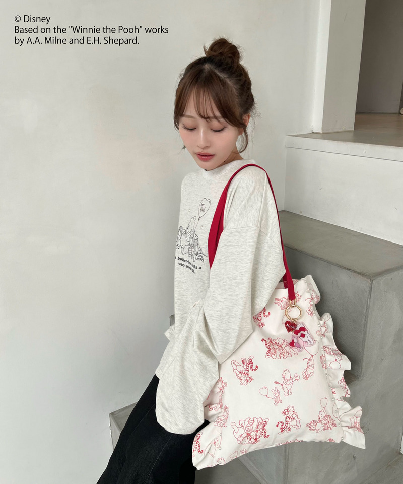 【超ときめき♡宣伝部 菅田愛貴様 着用】【Disney】くまのプーさん/ラブリーアクリルキーホルダー 詳細画像 ピンク 11