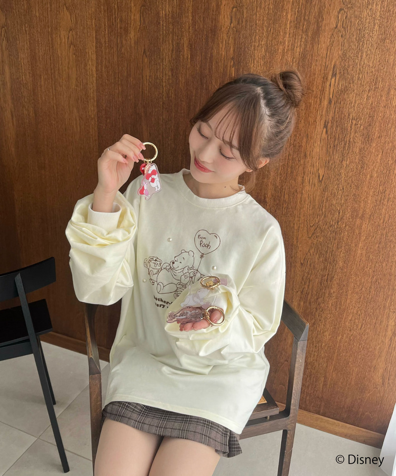 【Disney】くまのプーさん/ラブリーアクリルキーホルダー 詳細画像 ピンク 2