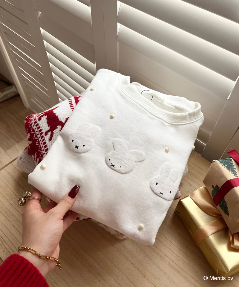 miffy 裏起毛スウェット 詳細画像 オフホワイト 4