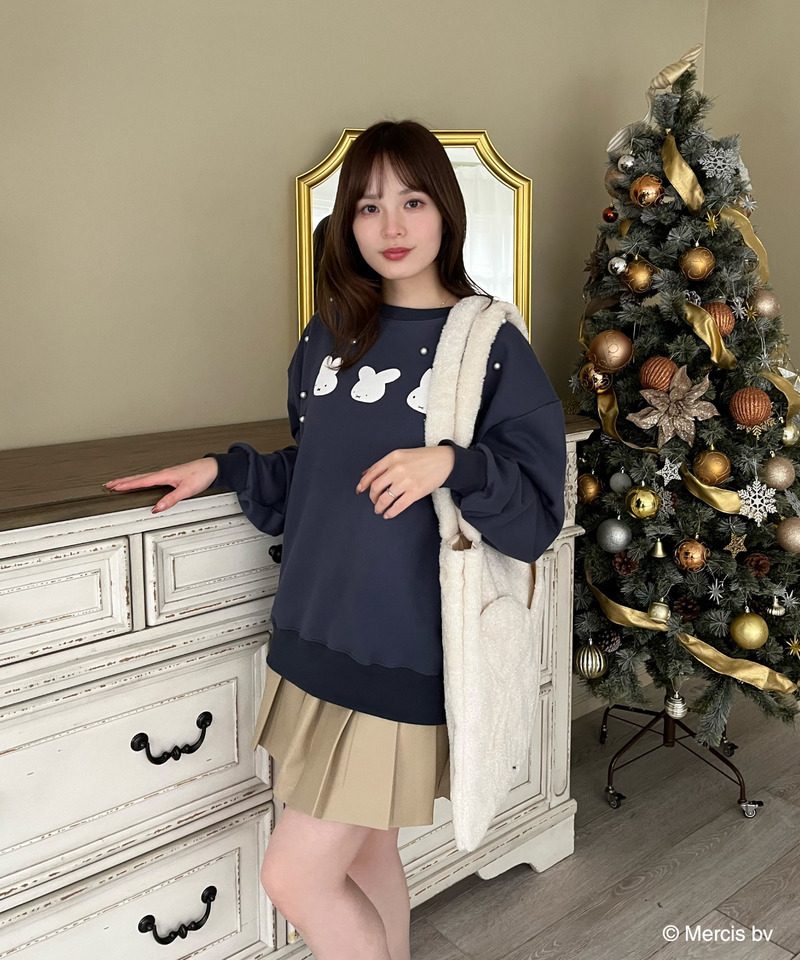miffy 裏起毛スウェット 詳細画像 ネイビー 13