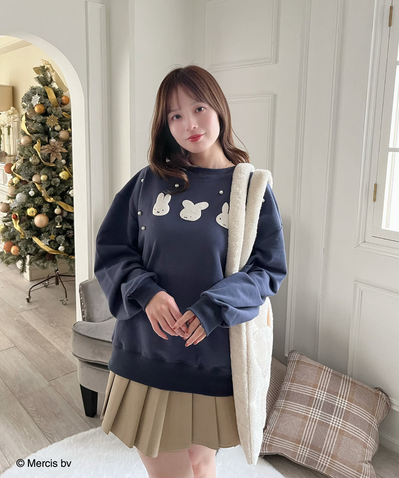 miffy 裏起毛スウェット 詳細画像 ネイビー 2