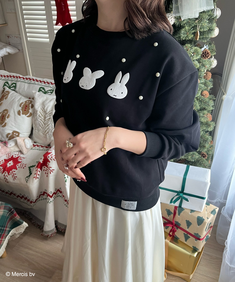 miffy 裏起毛スウェット 詳細画像 ブラック 2