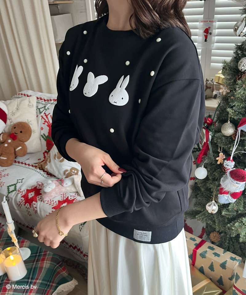 miffy 裏起毛スウェット 詳細画像 ブラック 3