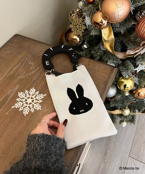 miffy 2wayリボンニットバッグ 詳細画像