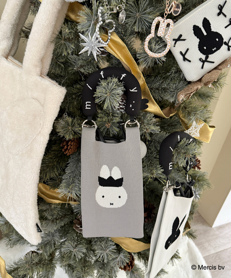 miffy 2wayリボンニットバッグ 詳細画像 グレー 1