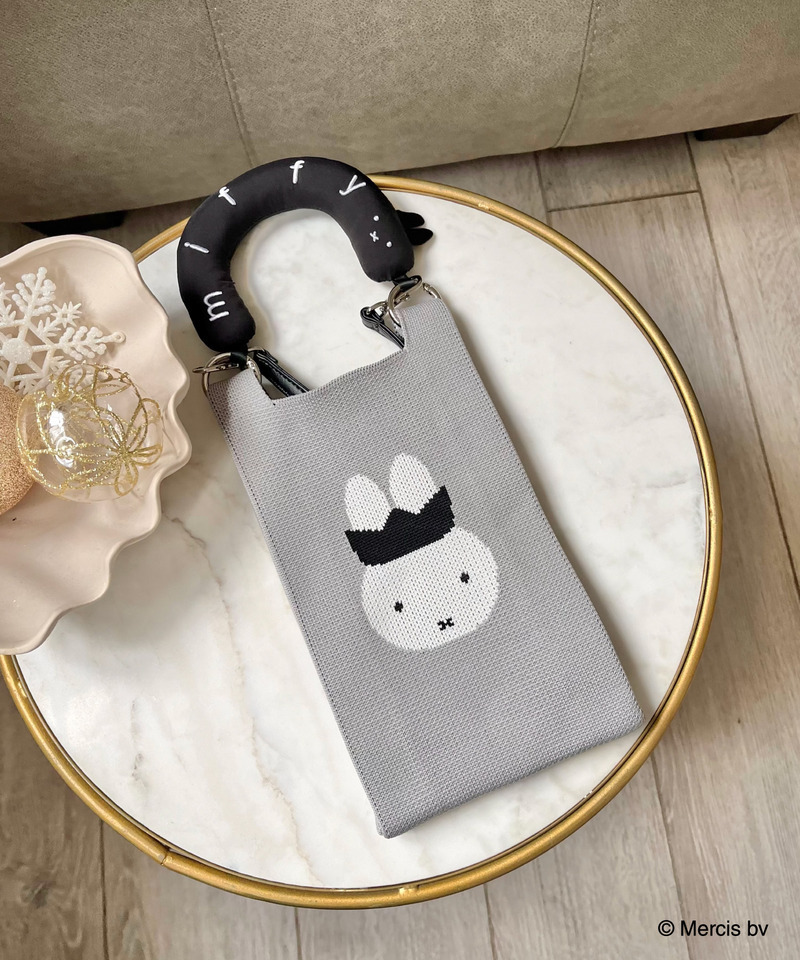 miffy 2wayリボンニットバッグ 詳細画像 グレー 2