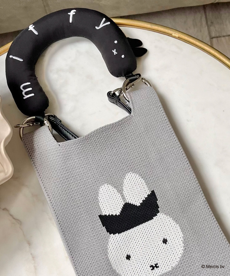 miffy 2wayリボンニットバッグ 詳細画像 グレー 4