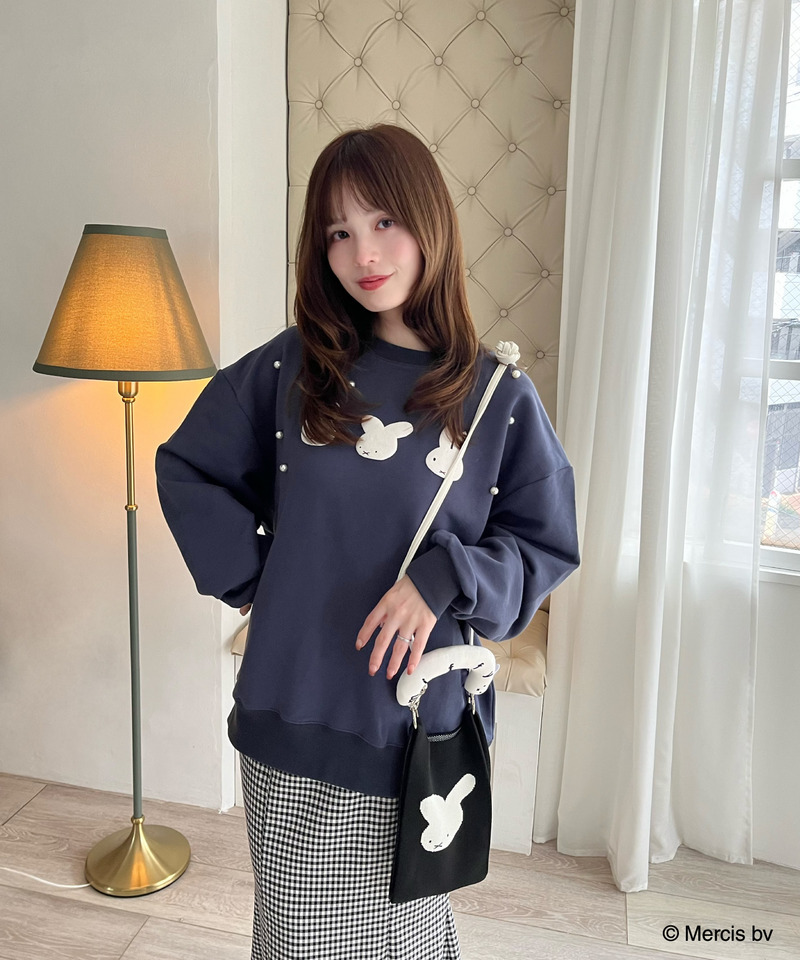 miffy 2wayリボンニットバッグ 詳細画像 ブラック 1