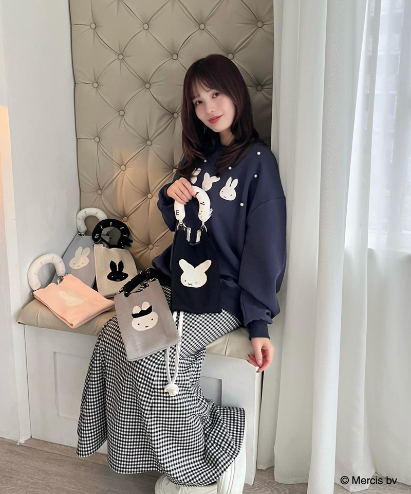 miffy 2wayリボンニットバッグ 詳細画像 ブラック 10