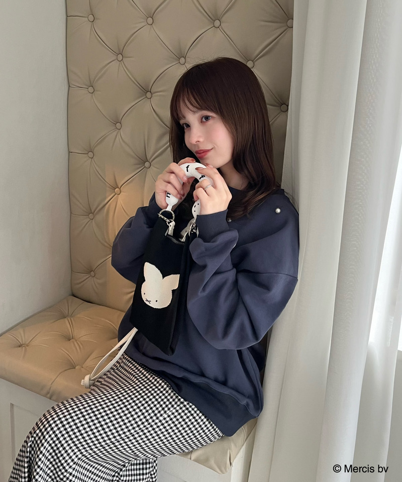 miffy 2wayリボンニットバッグ 詳細画像 ブラック 5