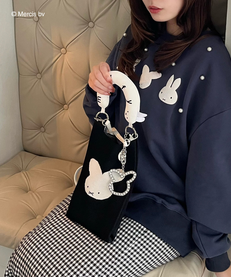 miffy 2wayリボンニットバッグ 詳細画像 ブラック 8