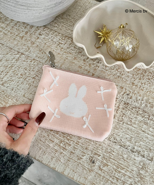 miffy リボンニットポーチ 詳細画像