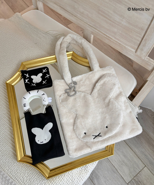 miffy リボンニットポーチ 詳細画像