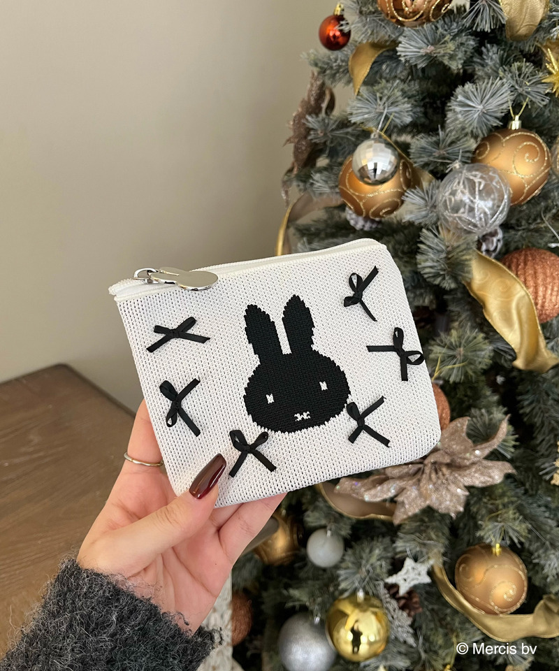 miffy リボンニットポーチ 詳細画像 オフホワイト 1
