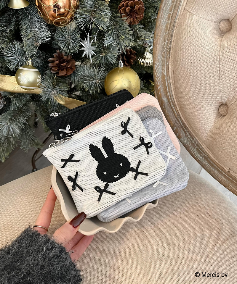 miffy リボンニットポーチ 詳細画像 オフホワイト 5