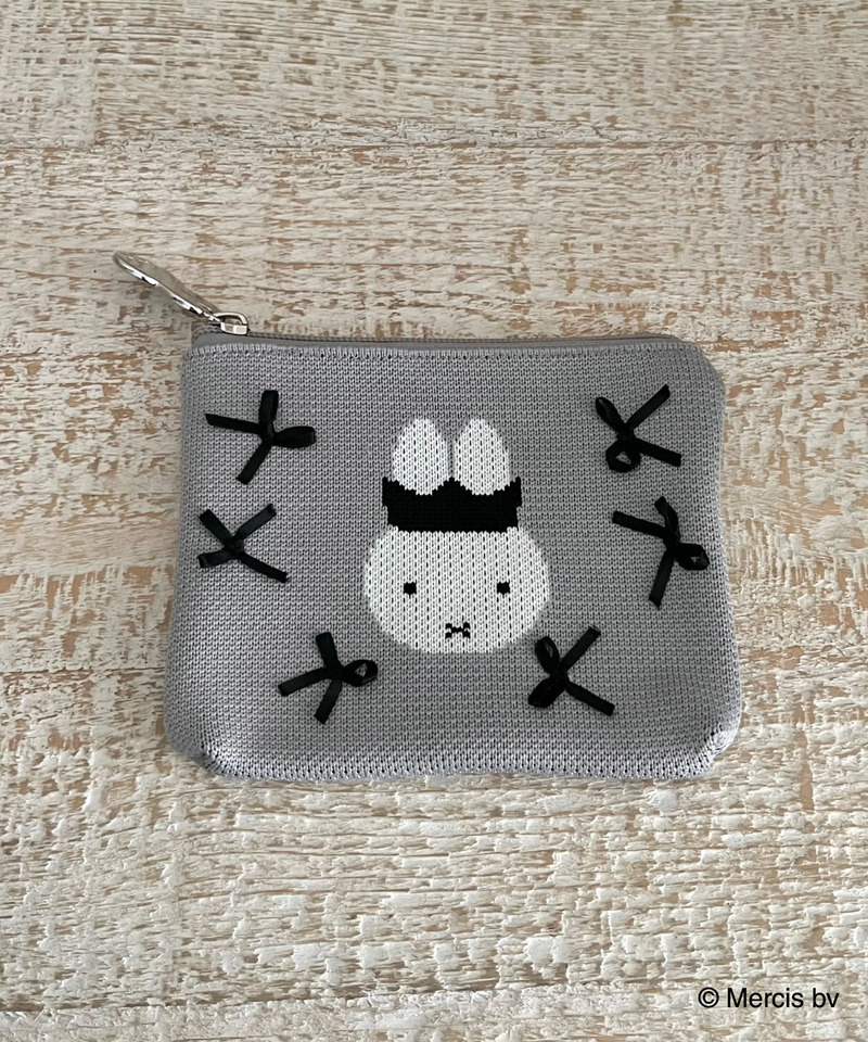 miffy リボンニットポーチ 詳細画像 グレー 1