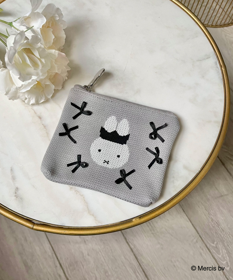 miffy リボンニットポーチ 詳細画像 グレー 2