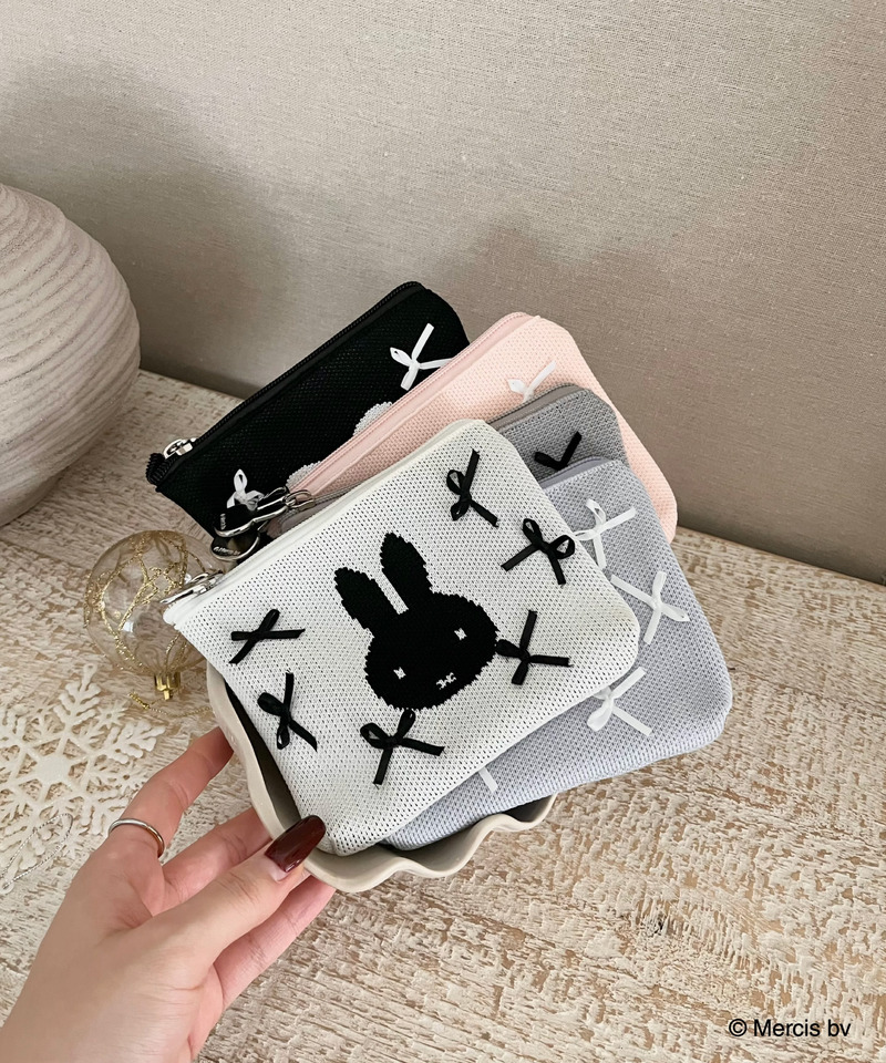miffy リボンニットポーチ 詳細画像 ブラック 2