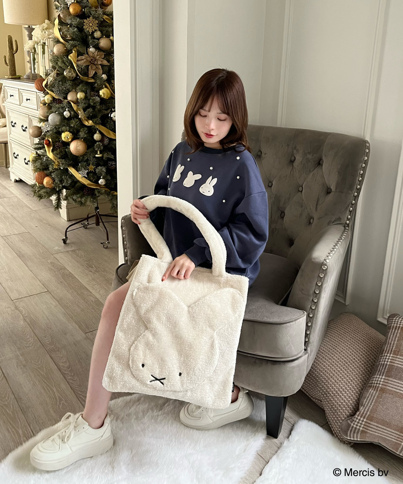miffy ラメダイカットトートバッグ 詳細画像 オフホワイト 11