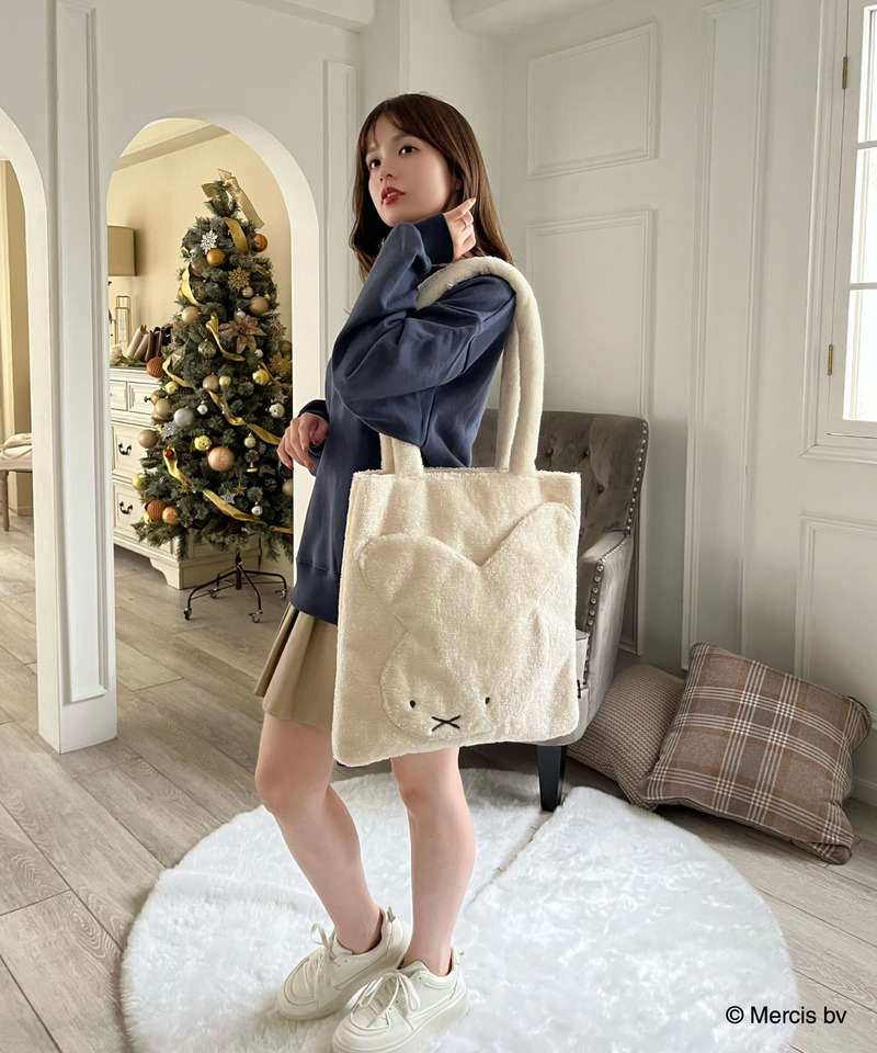 miffy ラメダイカットトートバッグ 詳細画像 オフホワイト 12