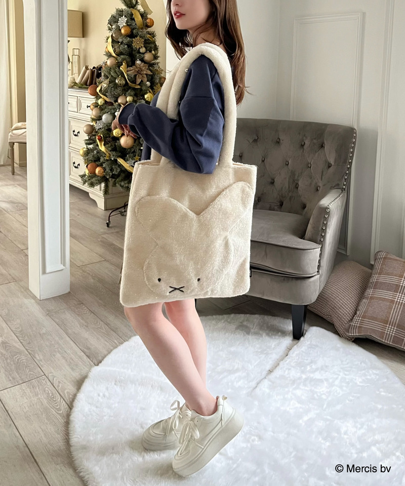 miffy ラメダイカットトートバッグ 詳細画像 オフホワイト 13