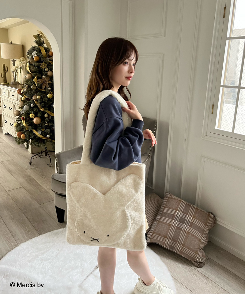 miffy ラメダイカットトートバッグ 詳細画像 オフホワイト 16