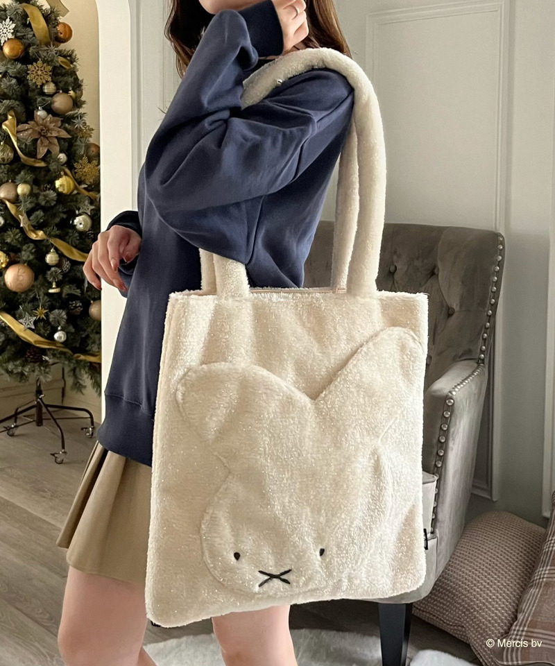 miffy ラメダイカットトートバッグ 詳細画像 オフホワイト 22