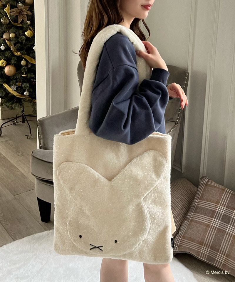 miffy ラメダイカットトートバッグ 詳細画像 オフホワイト 23