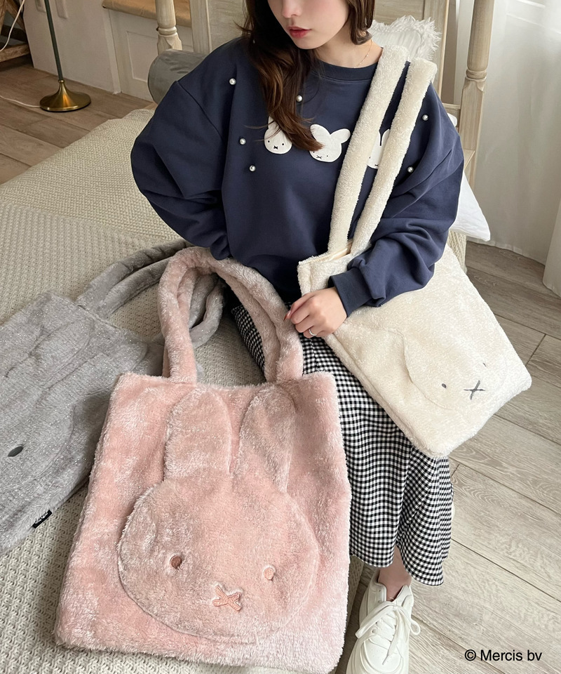 miffy ラメダイカットトートバッグ 詳細画像 オフホワイト 3