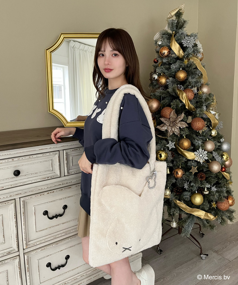 miffy ラメダイカットトートバッグ 詳細画像 オフホワイト 6