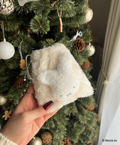 miffy 巾着付き総柄エコバッグ 詳細画像