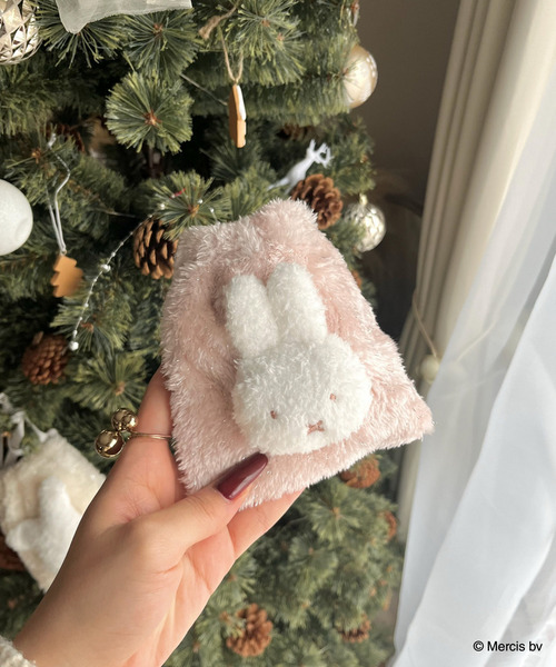 miffy 巾着付き総柄エコバッグ 詳細画像