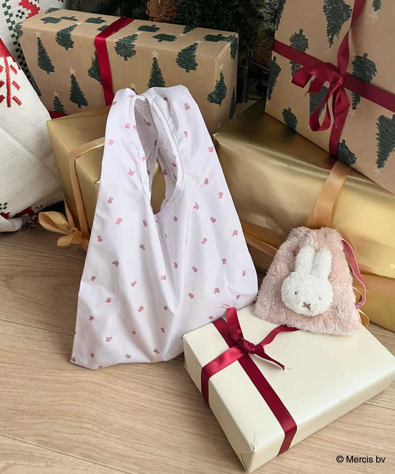 miffy 巾着付き総柄エコバッグ 詳細画像 ピンク 4