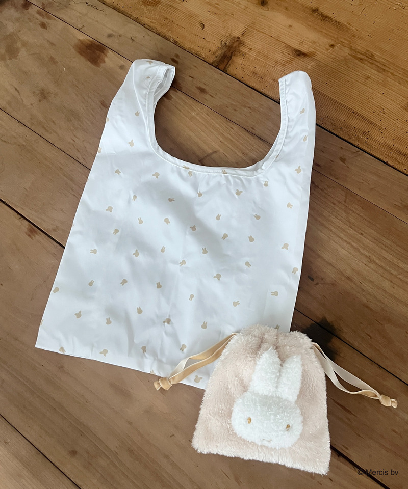 miffy 巾着付き総柄エコバッグ 詳細画像 ベージュ 4