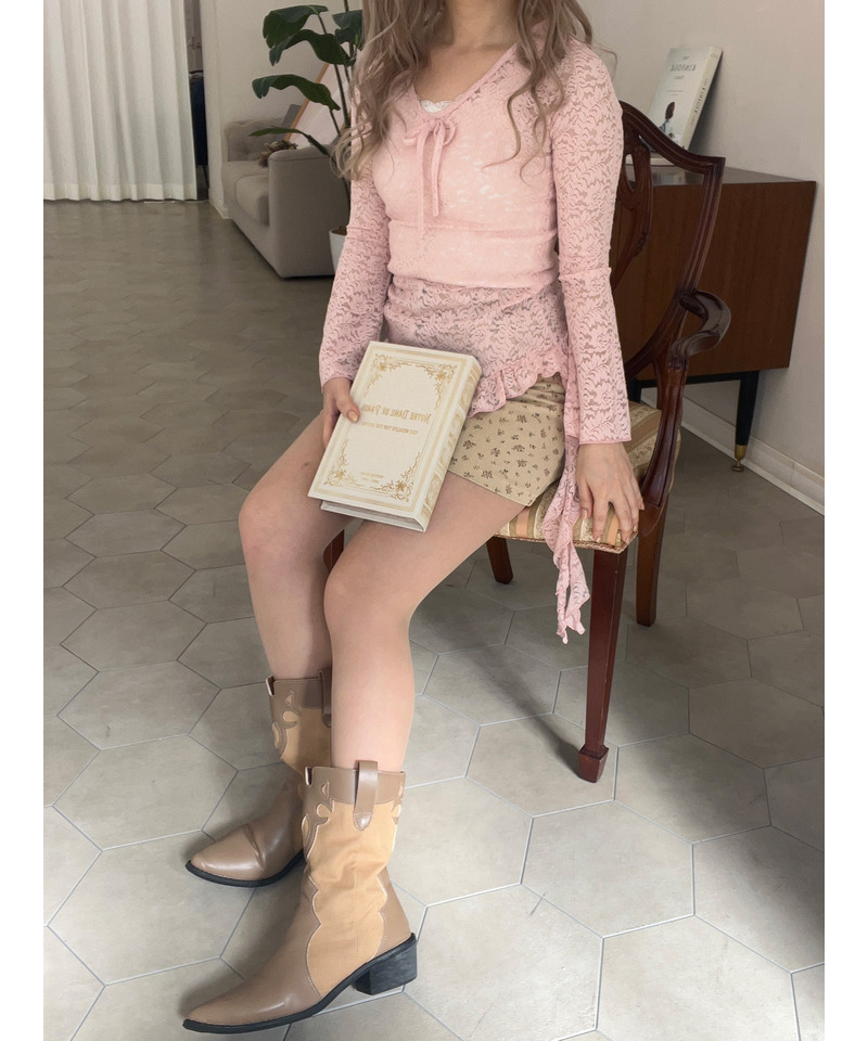 レースアシメワンピース 詳細画像 ピンク 10