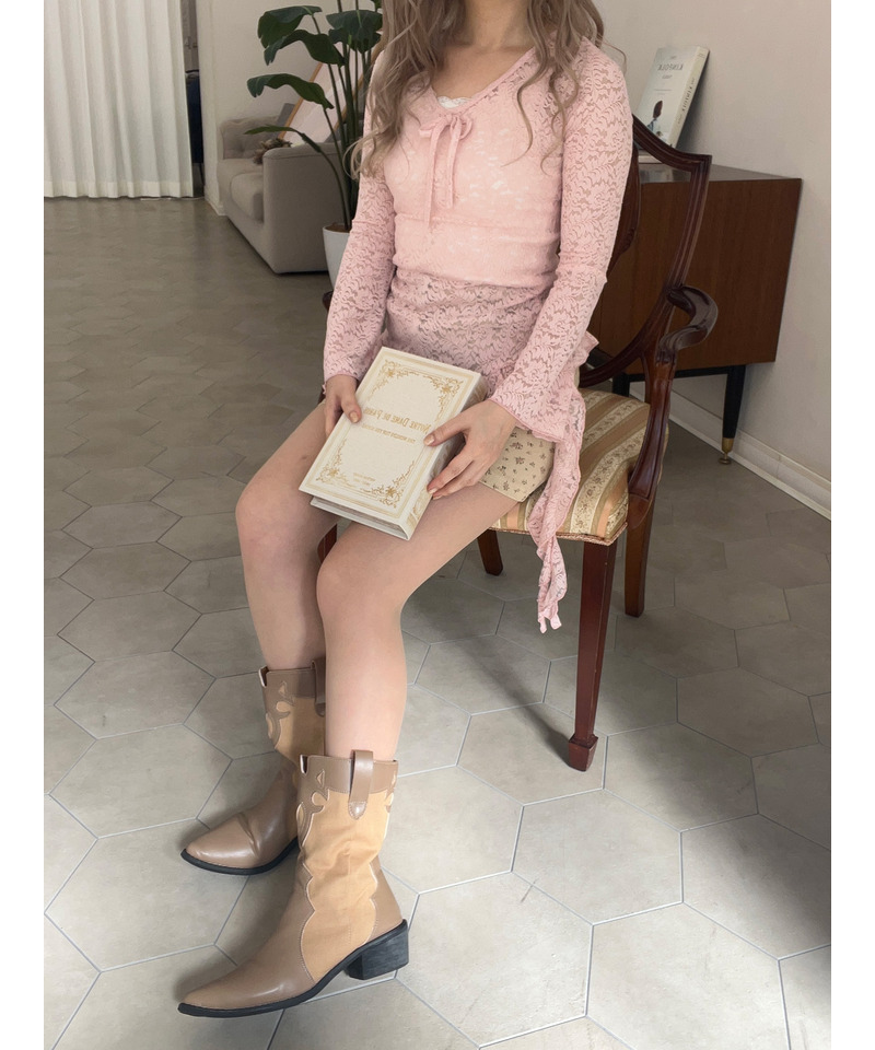 レースアシメワンピース 詳細画像 ピンク 11