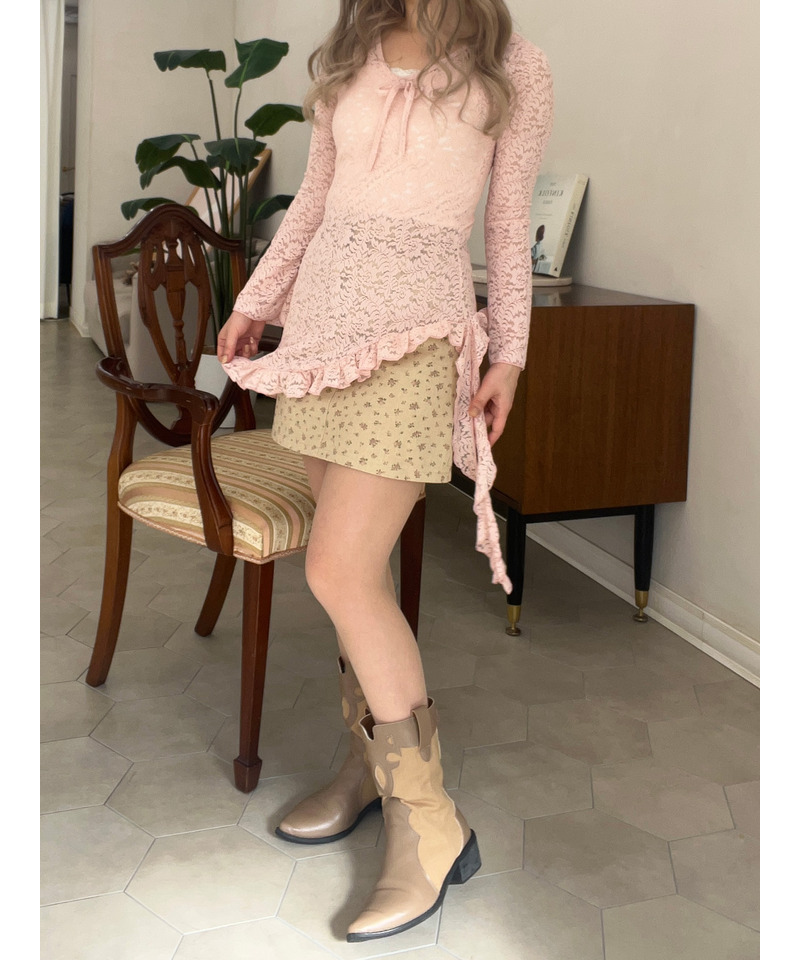 レースアシメワンピース 詳細画像 ピンク 13