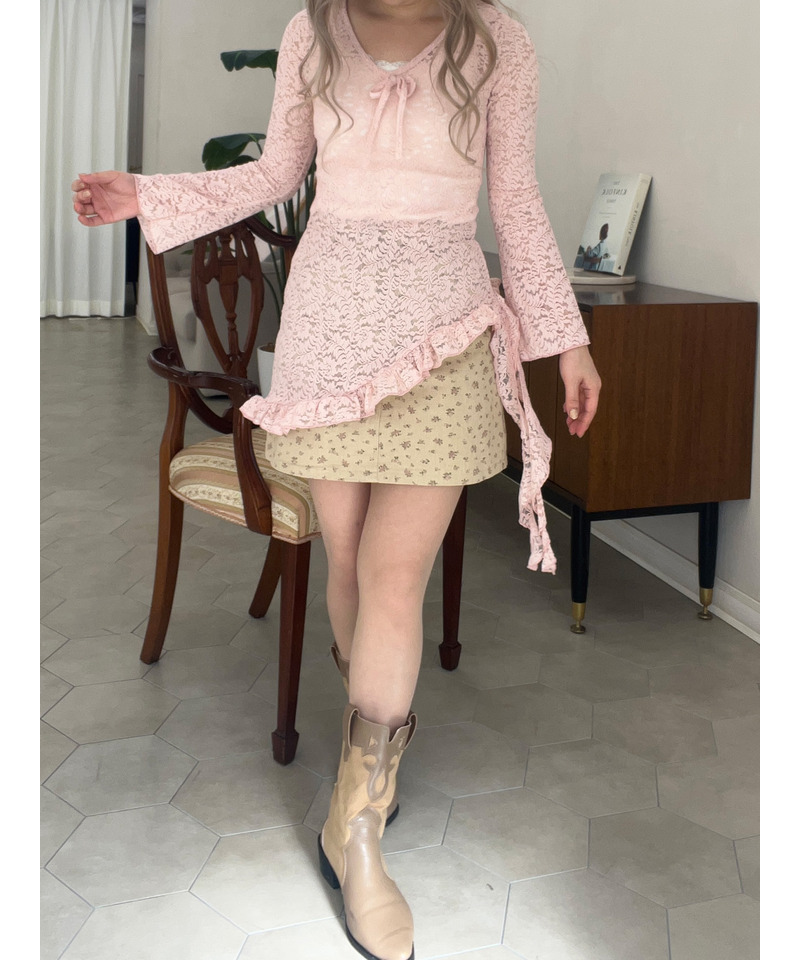 レースアシメワンピース 詳細画像 ピンク 14