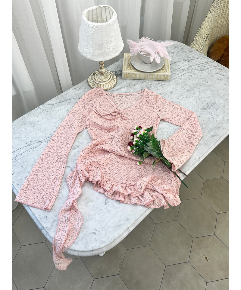 レースアシメワンピース 詳細画像 ピンク 18