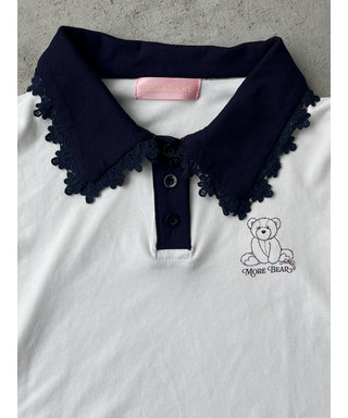 【MORE BEAR】フリルポロトップス