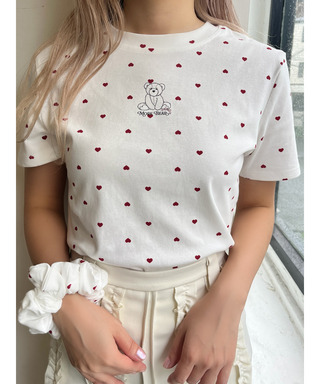 【MORE BEAR】シュシュSETハートTEE