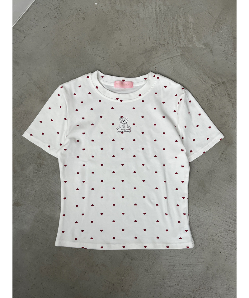 【MORE BEAR】シュシュSETハートTEE 詳細画像 オフホワイト 3