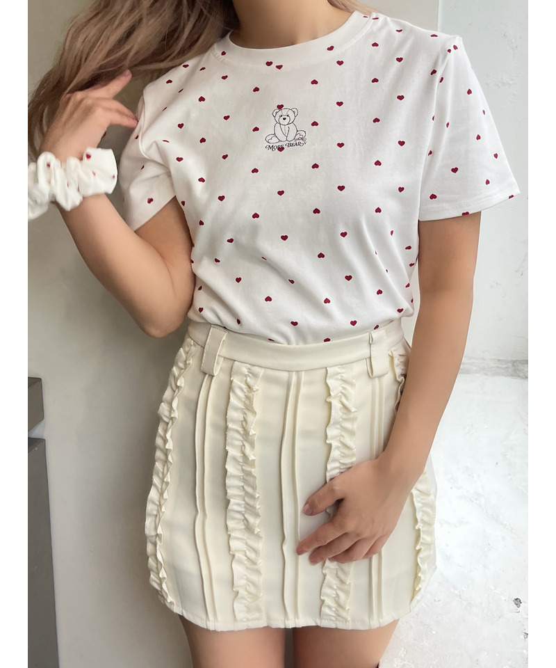 【MORE BEAR】シュシュSETハートTEE 詳細画像 オフホワイト 5